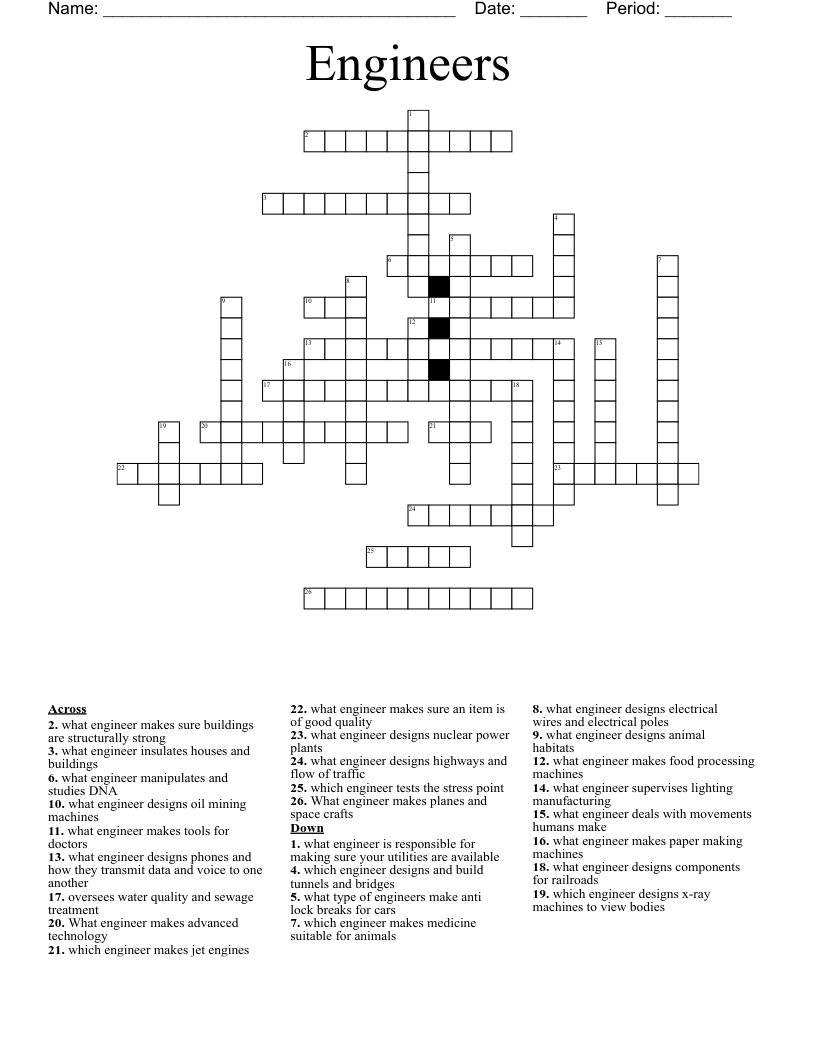 Engineers Crossword