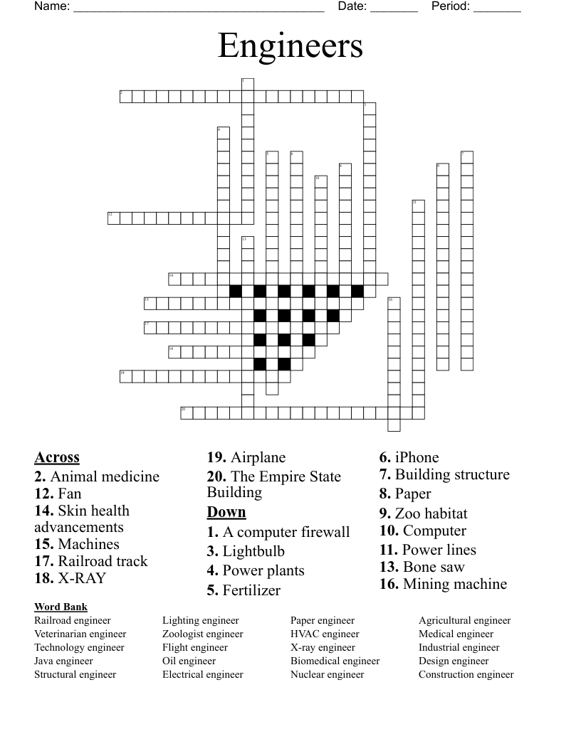 Engineers Crossword