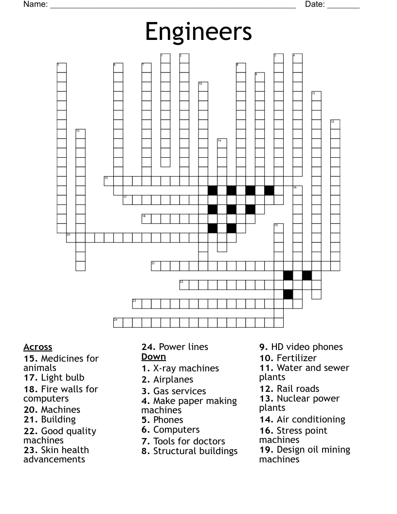 Engineers Crossword