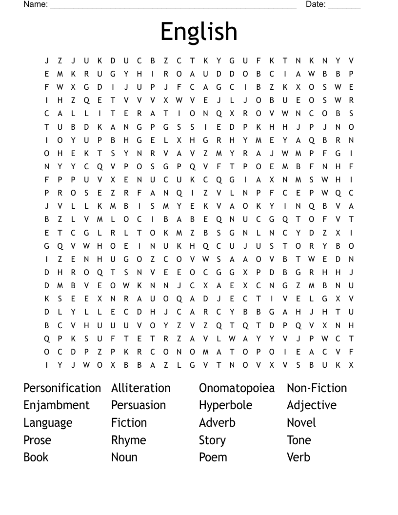 English Word Search