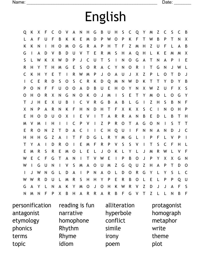 English Word Search
