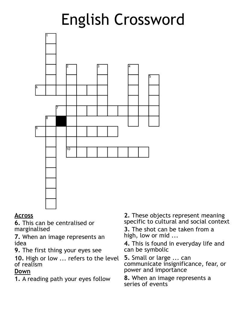 English Crossword