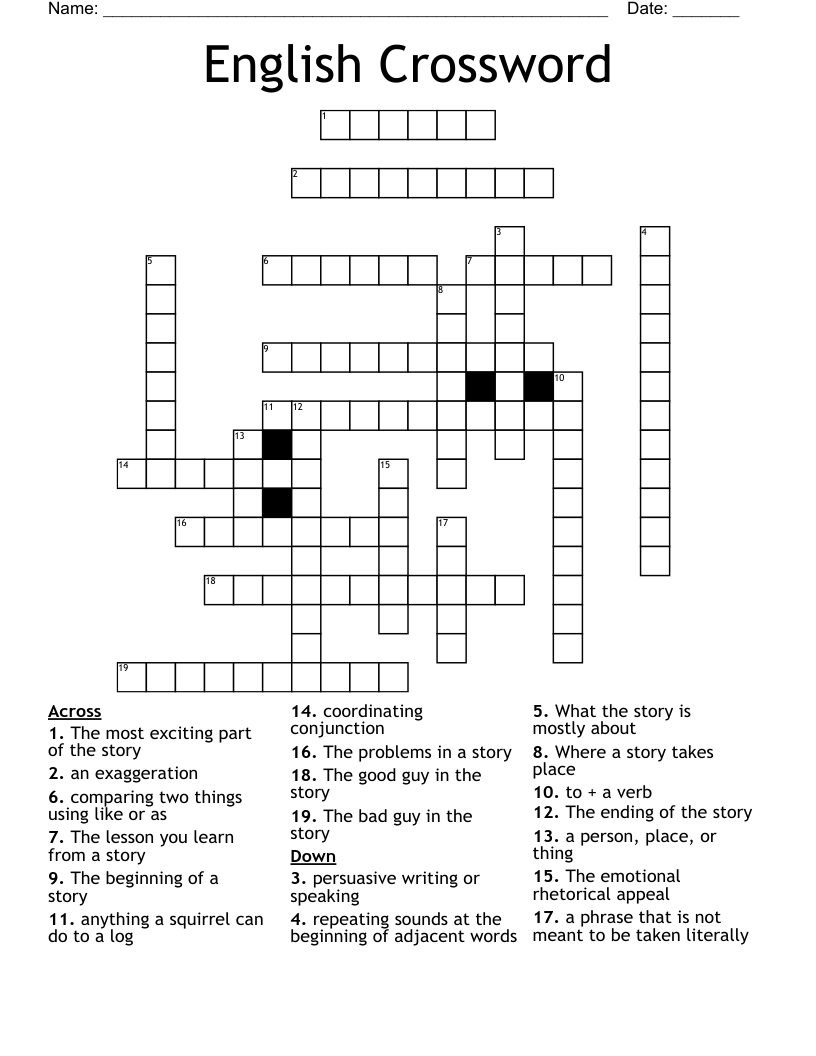 English Crossword