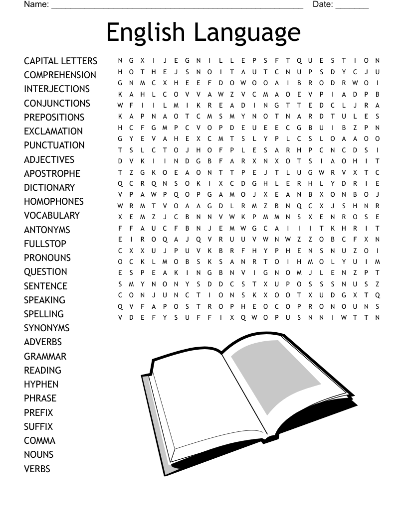 English Language Word Search