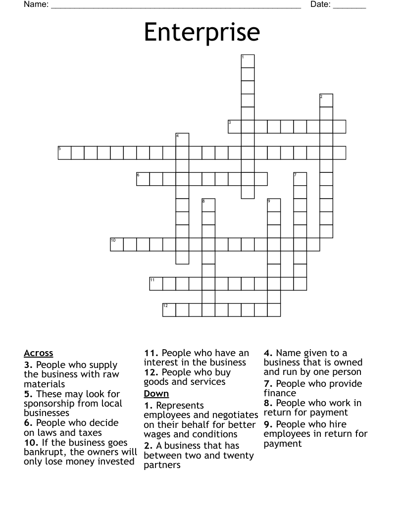 Enterprise  Crossword