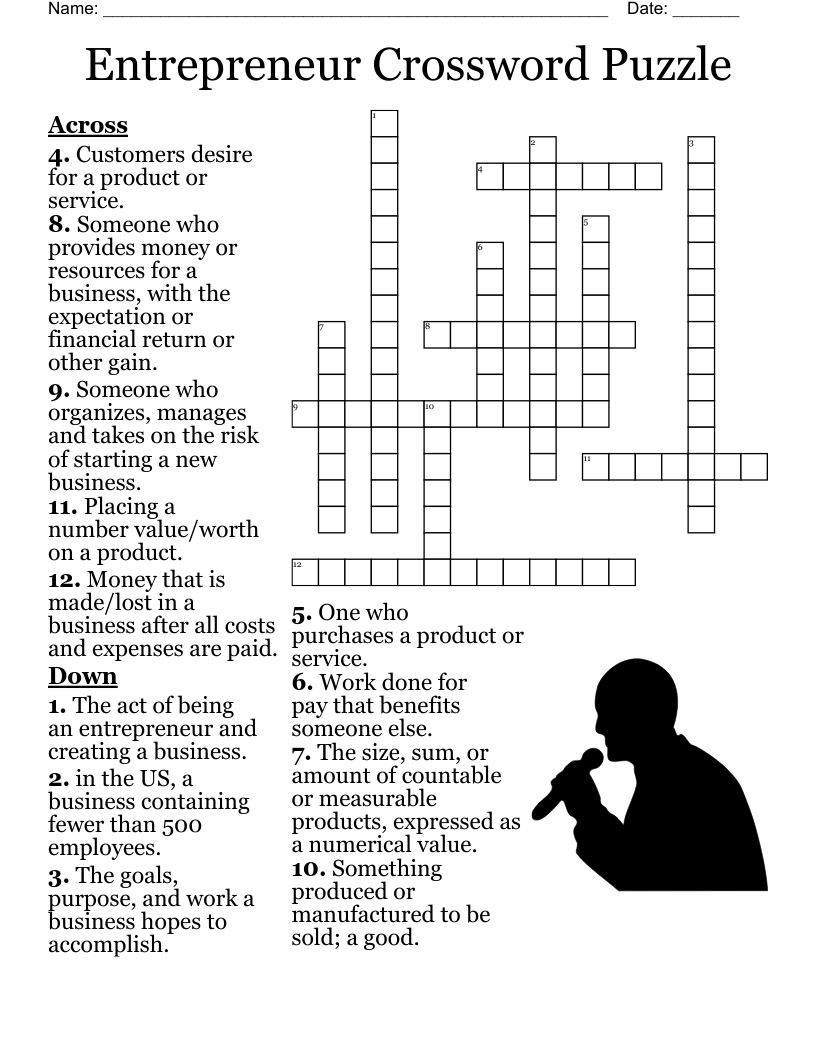 Entrepreneur Crossword Puzzle
