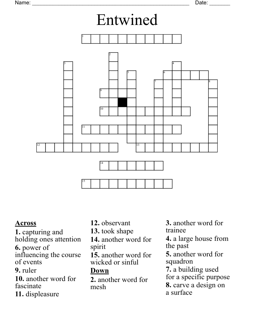 Entwined Crossword