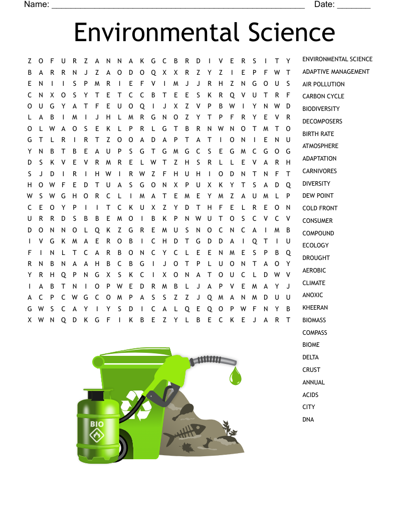Environmental Science   Word Search