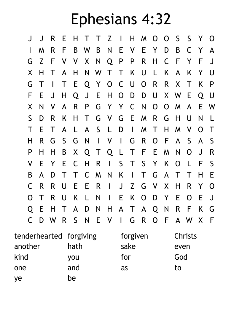 Ephesians 4:32 Word Search