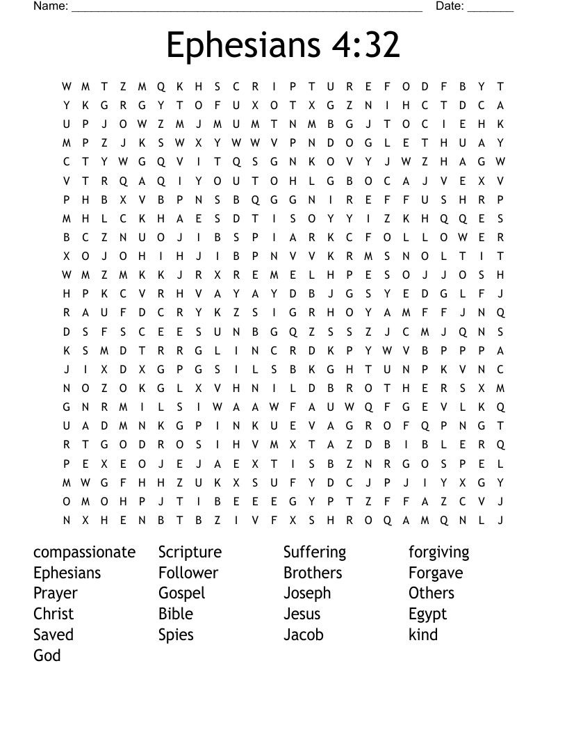 Ephesians 4:32 Word Search