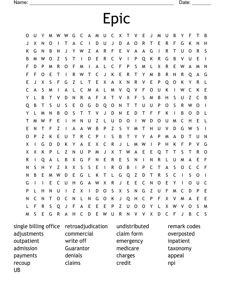 Epic Word Search