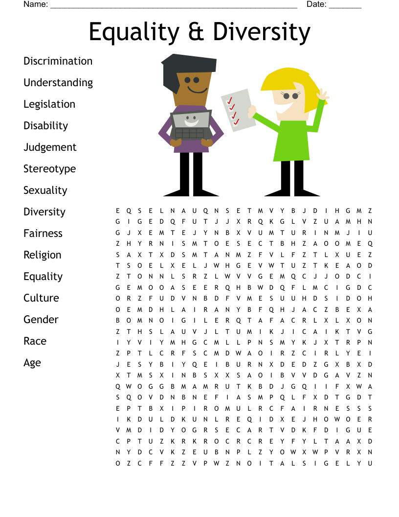 Equality & Diversity Word Search