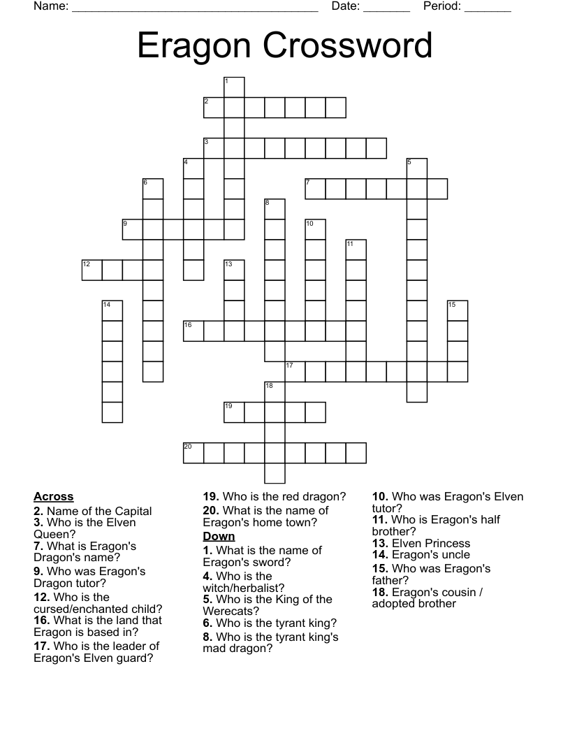 Eragon Crossword