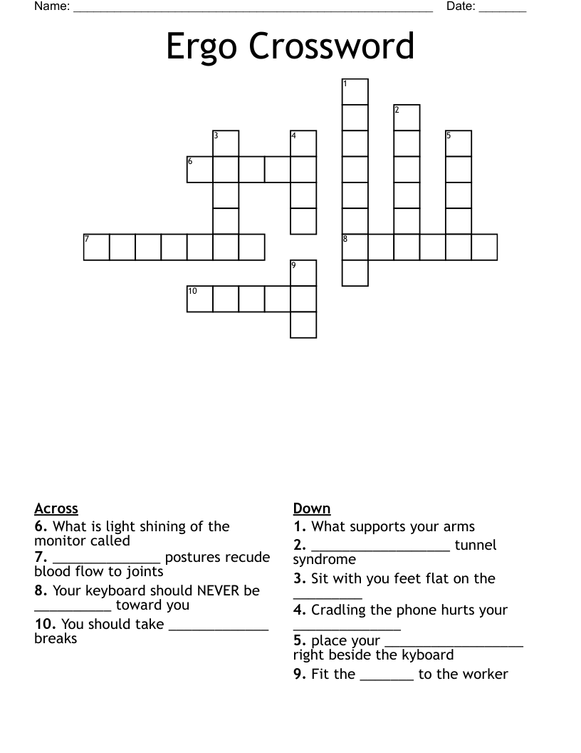 Ergo Crossword