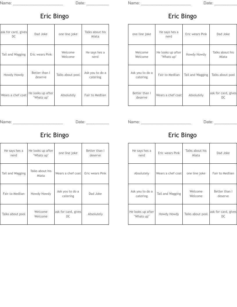 Eric Bingo