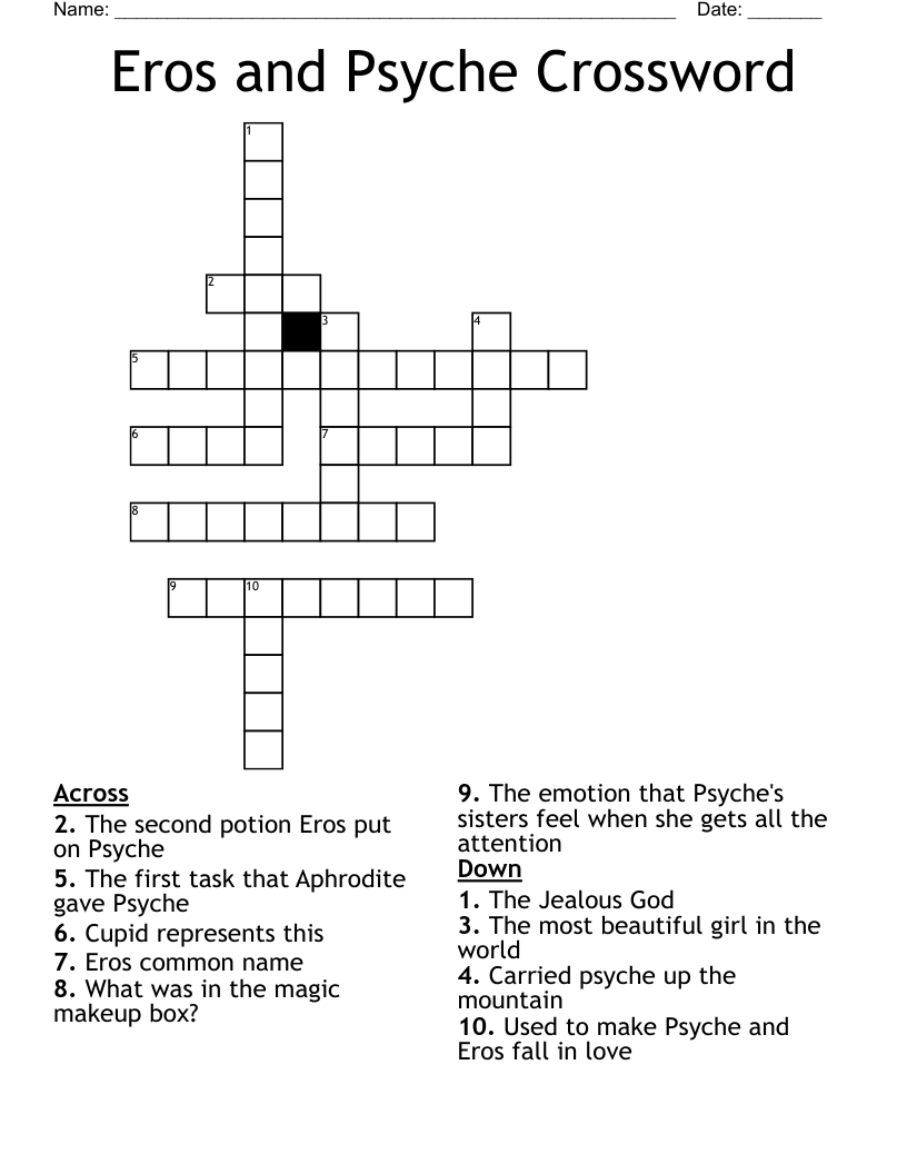Eros and Psyche Crossword