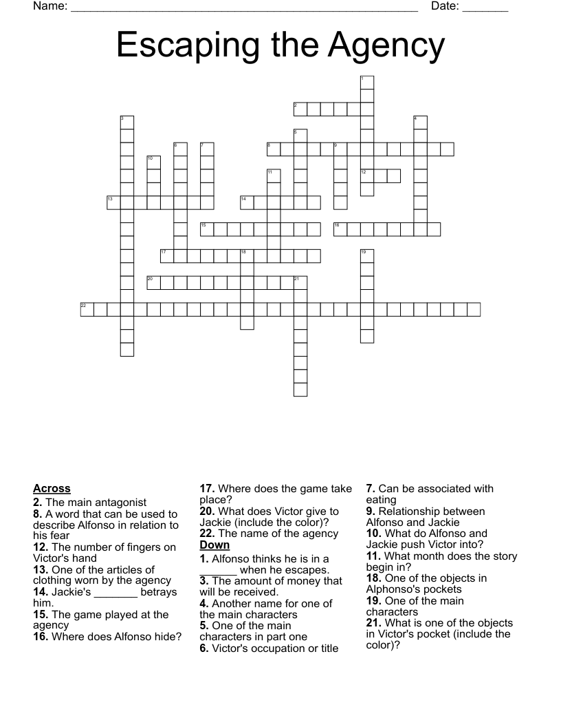 Escaping the Agency Crossword