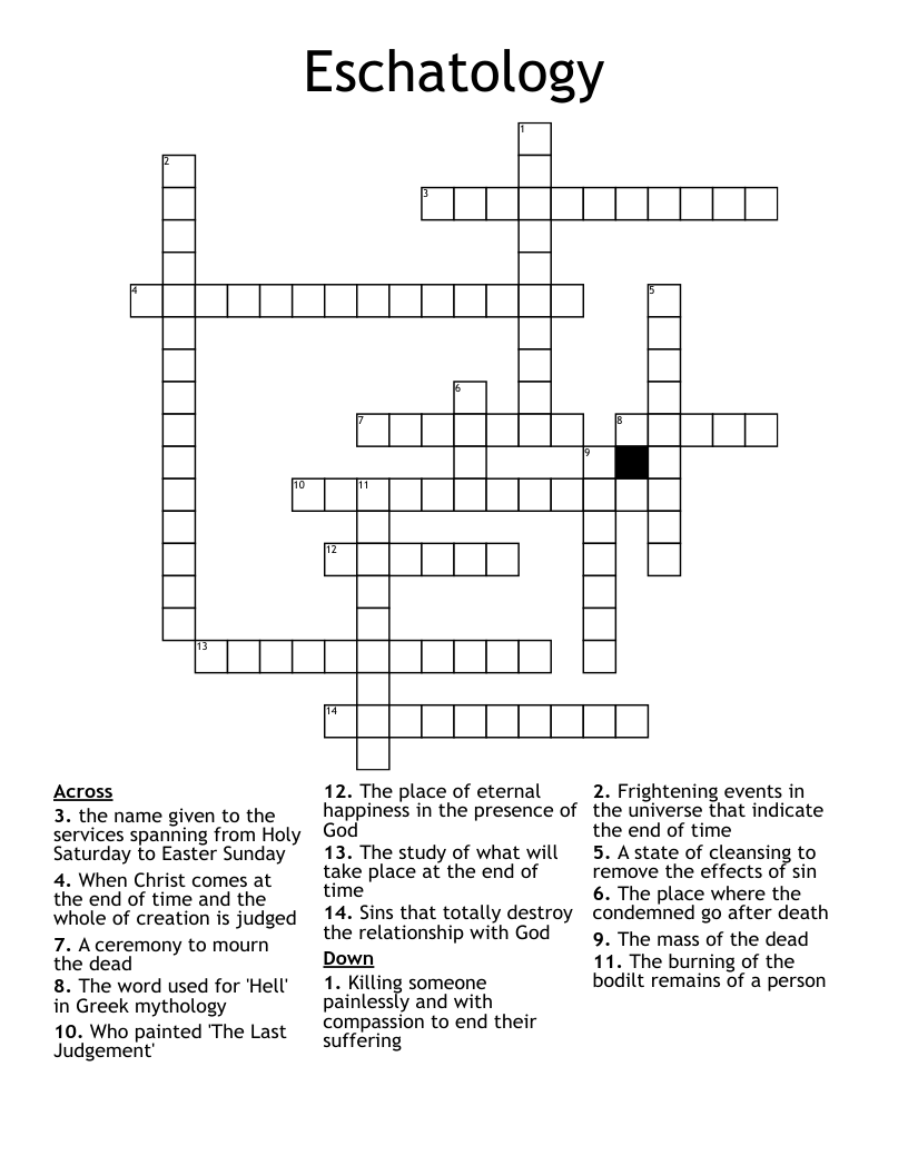 Eschatology Crossword