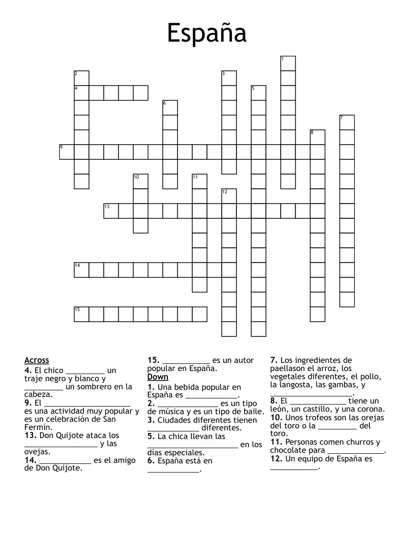 España Crossword