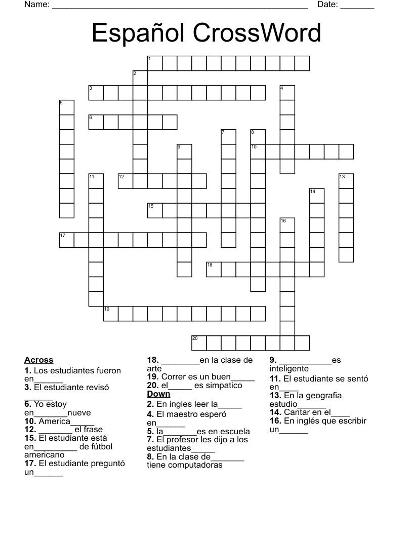 Español CrossWord