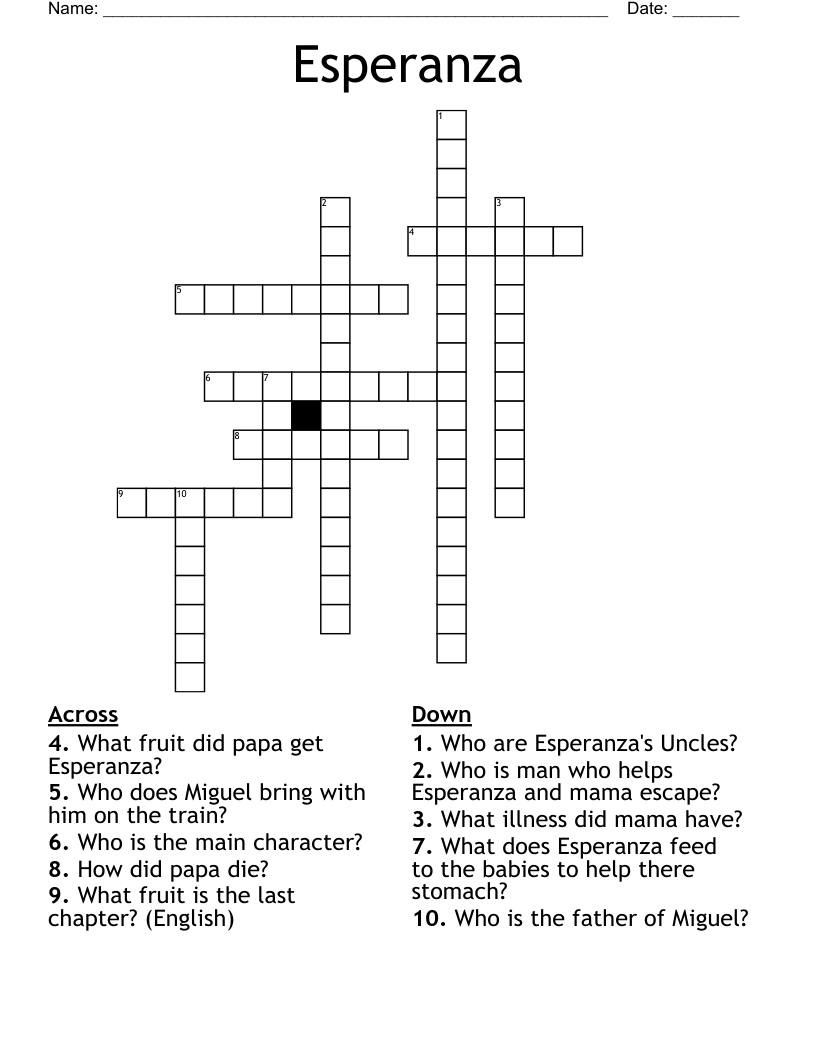 Esperanza Crossword