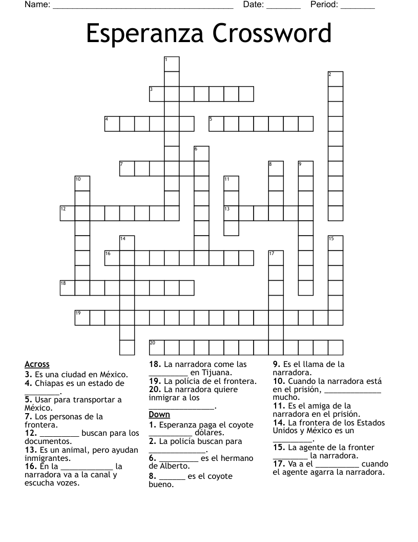 Esperanza Crossword