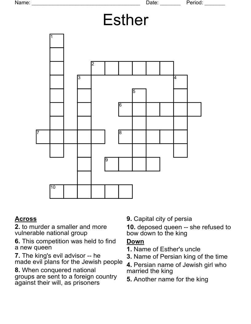 Esther Crossword