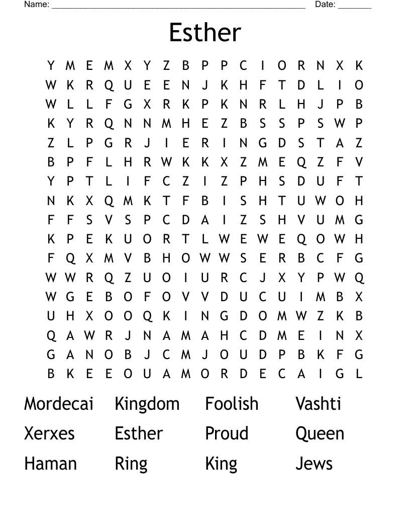 Esther Word Search