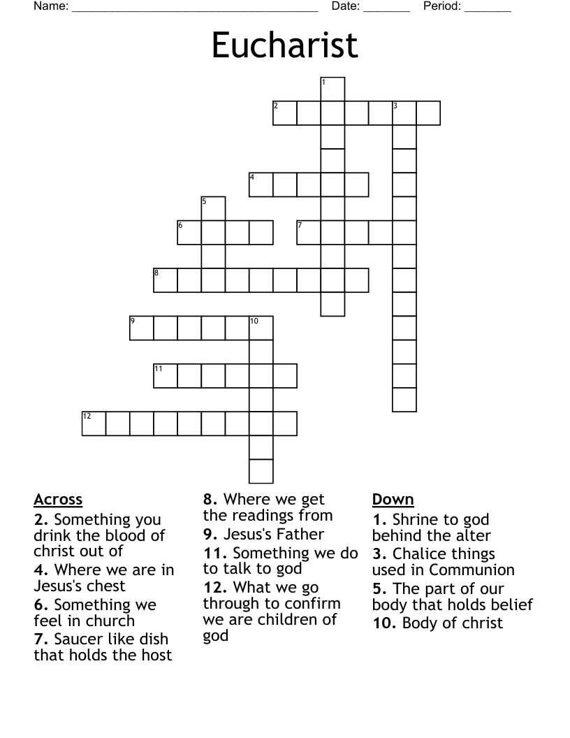 Eucharist Crossword