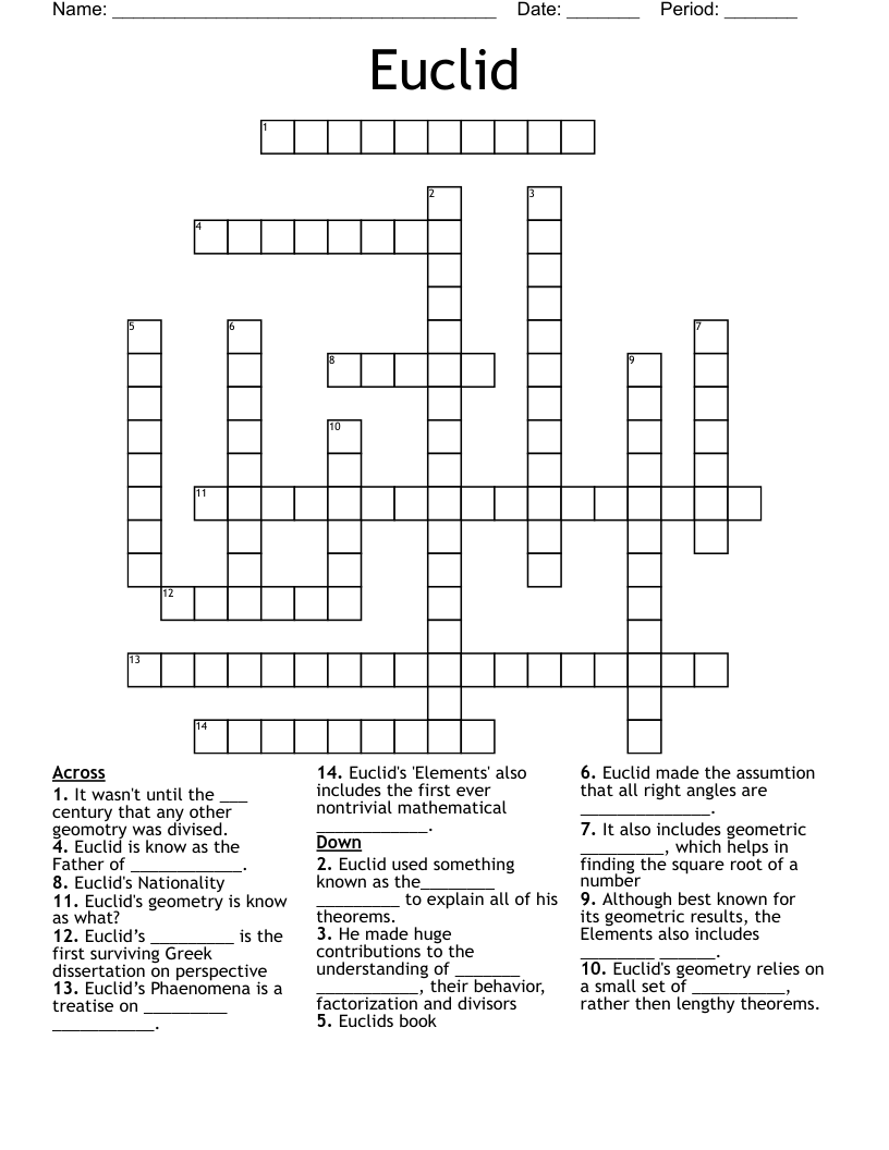 Euclid Crossword
