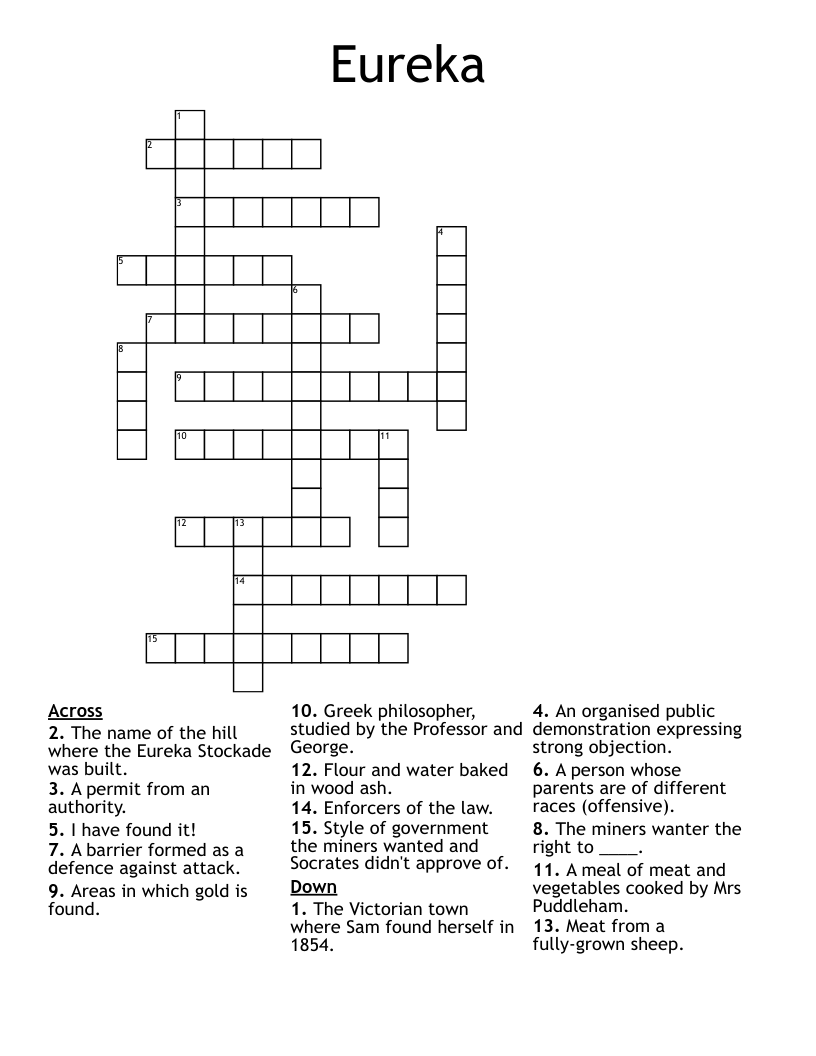 Eureka Crossword
