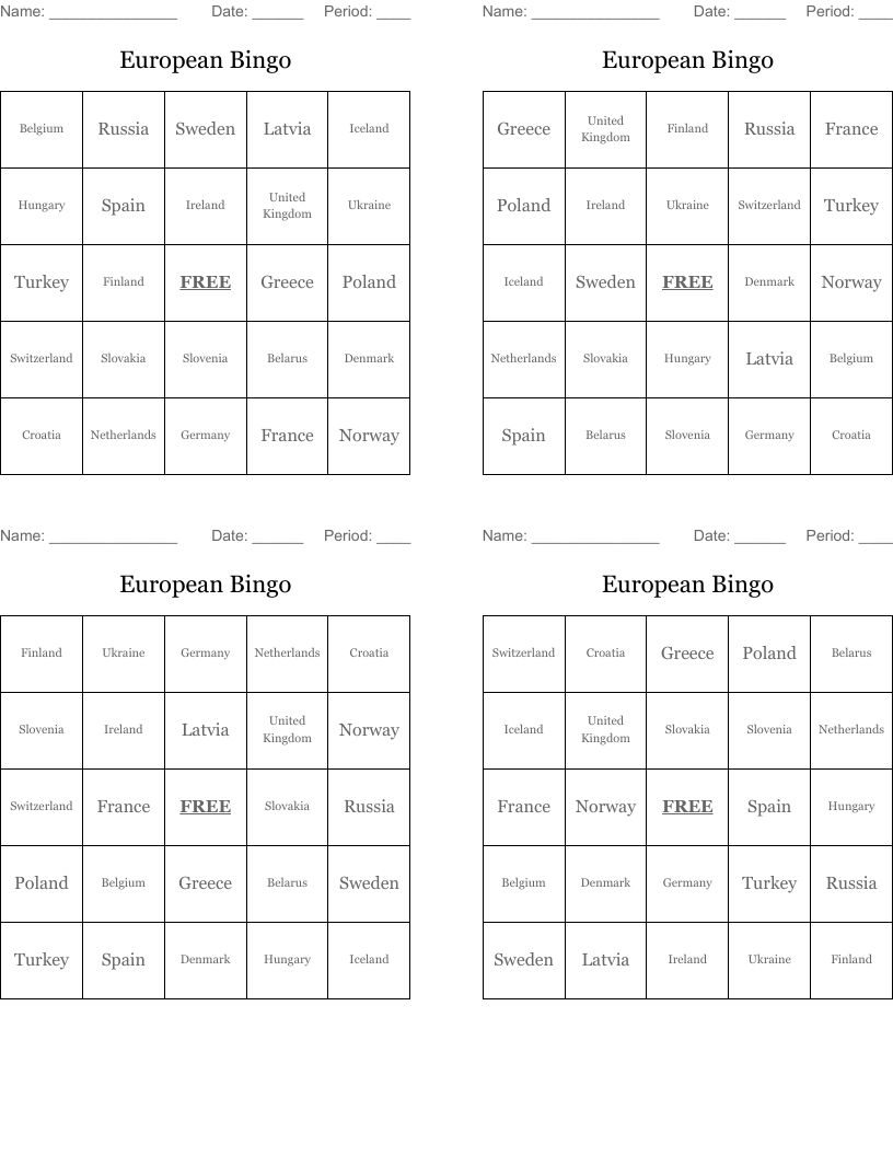 European Bingo