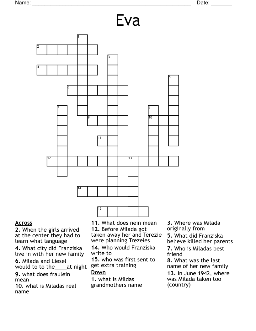 Eva Crossword