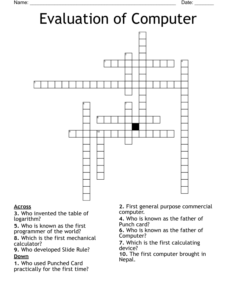 Evaluation of Computer Crossword
