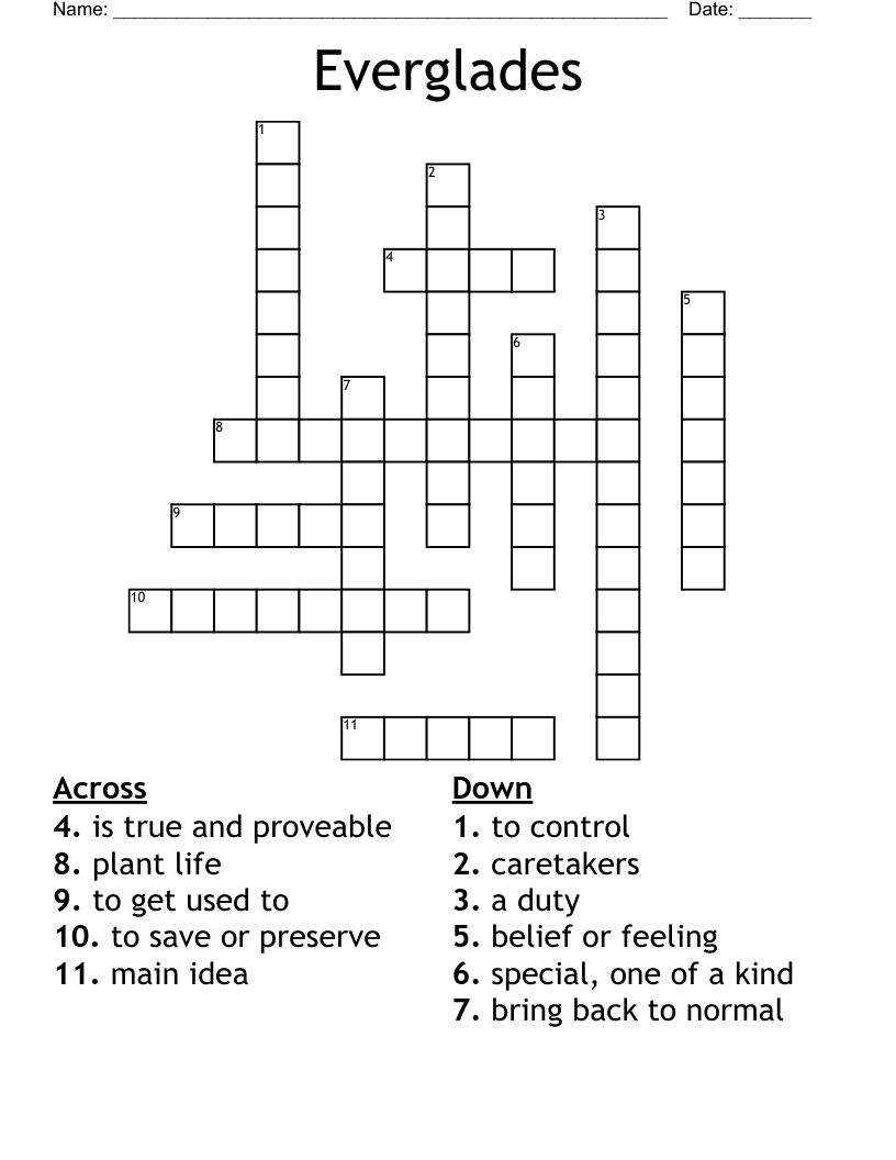 Everglades Crossword