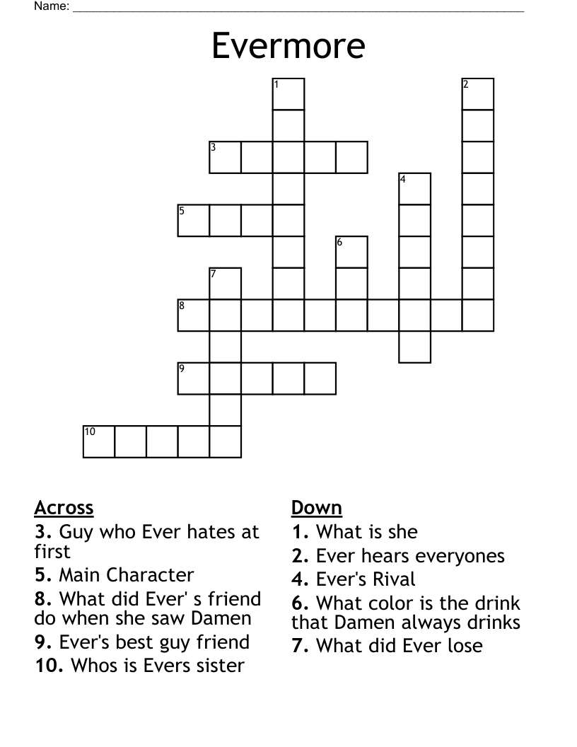 Evermore  Crossword