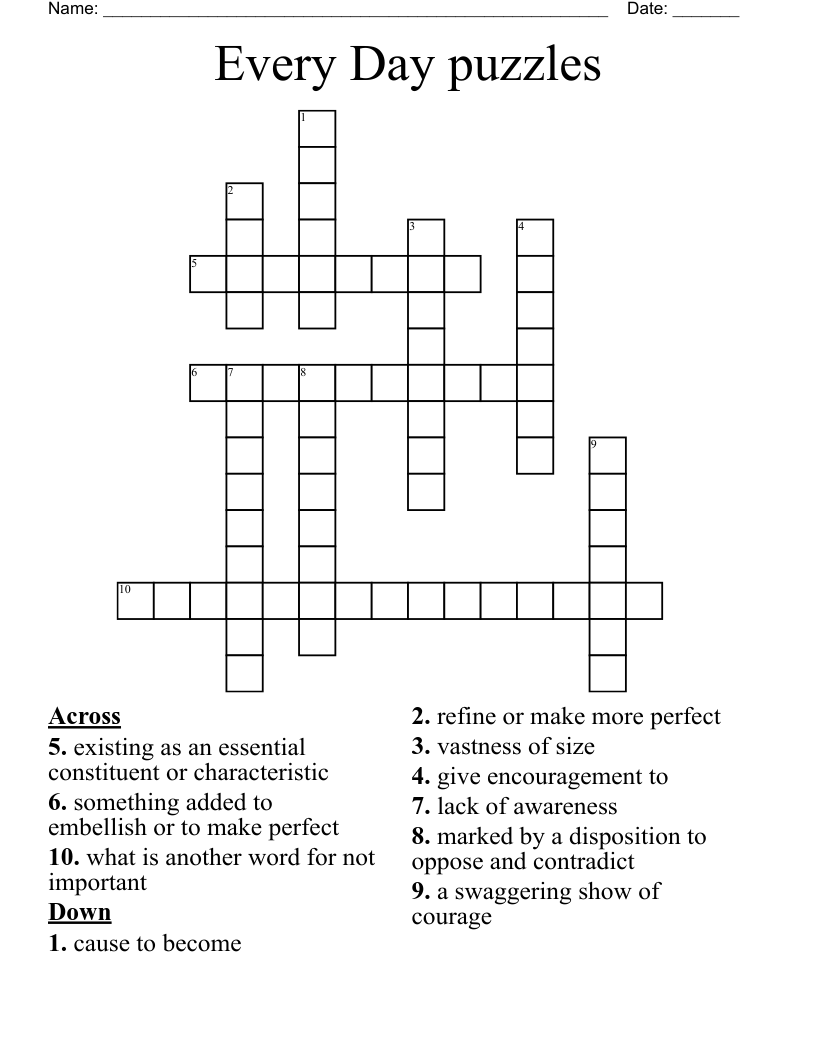 Every Day puzzles Crossword