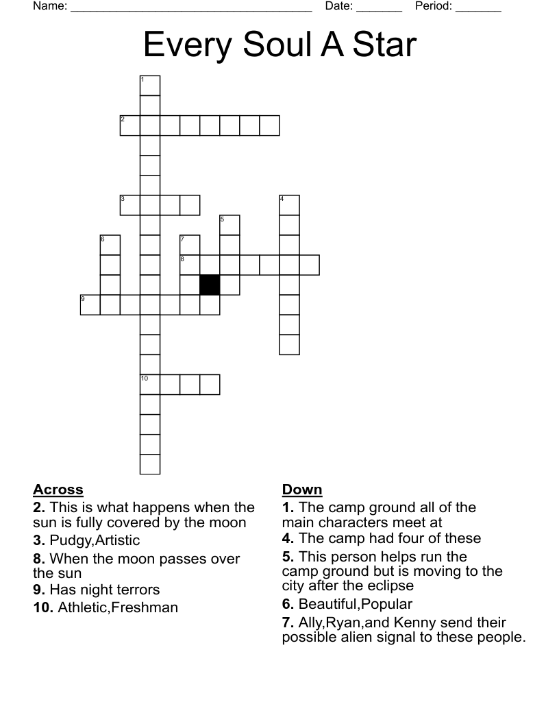 Every Soul A Star Crossword