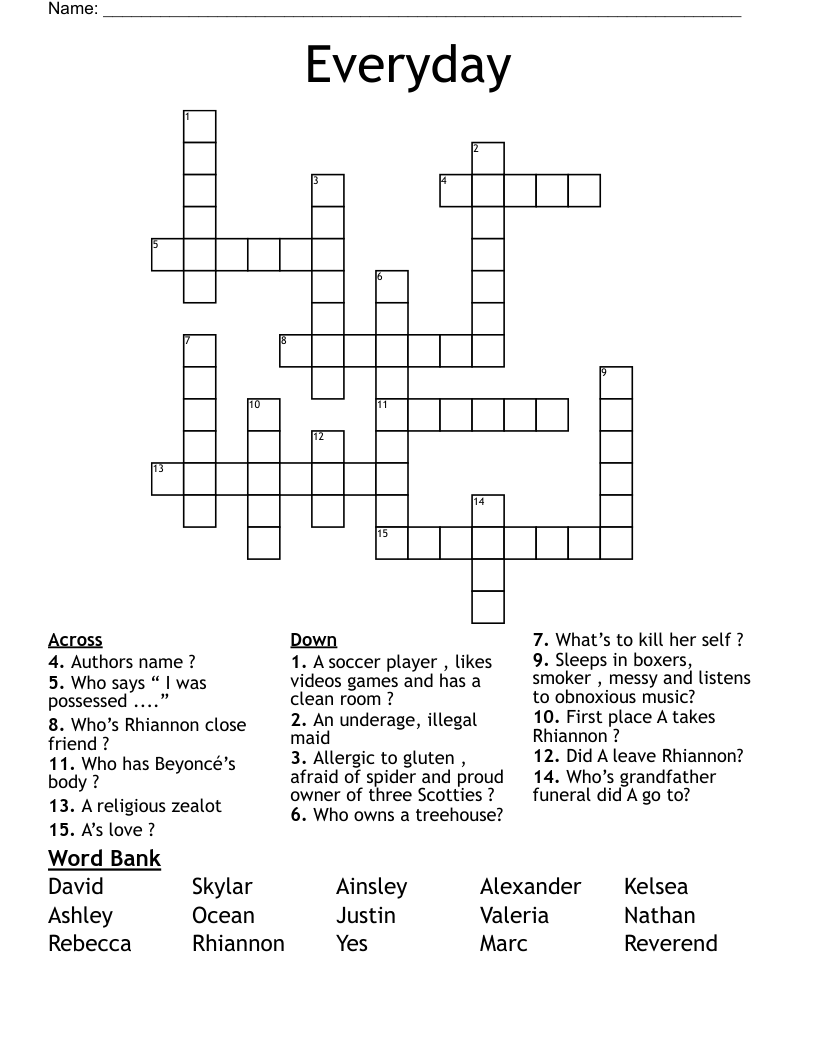 Everyday  Crossword