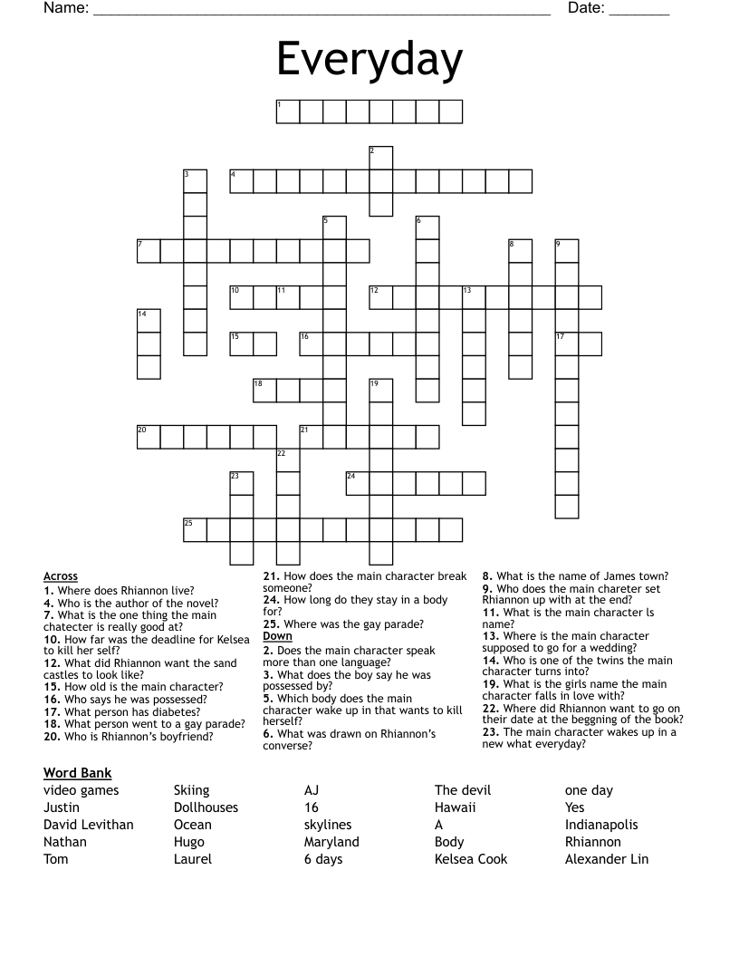 Everyday  Crossword