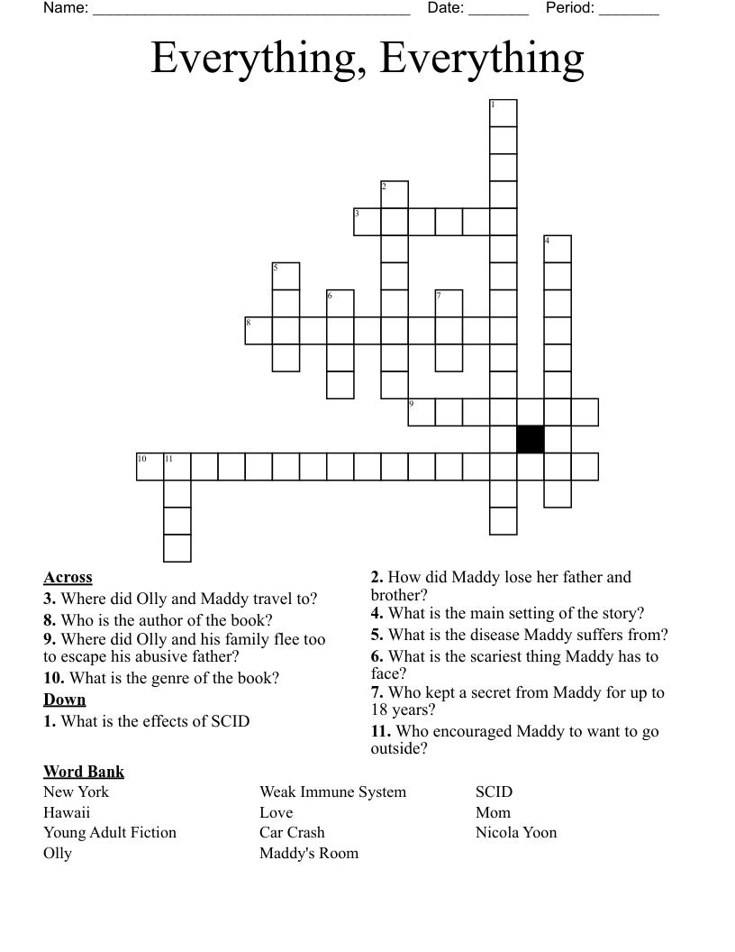 Everything, Everything Crossword