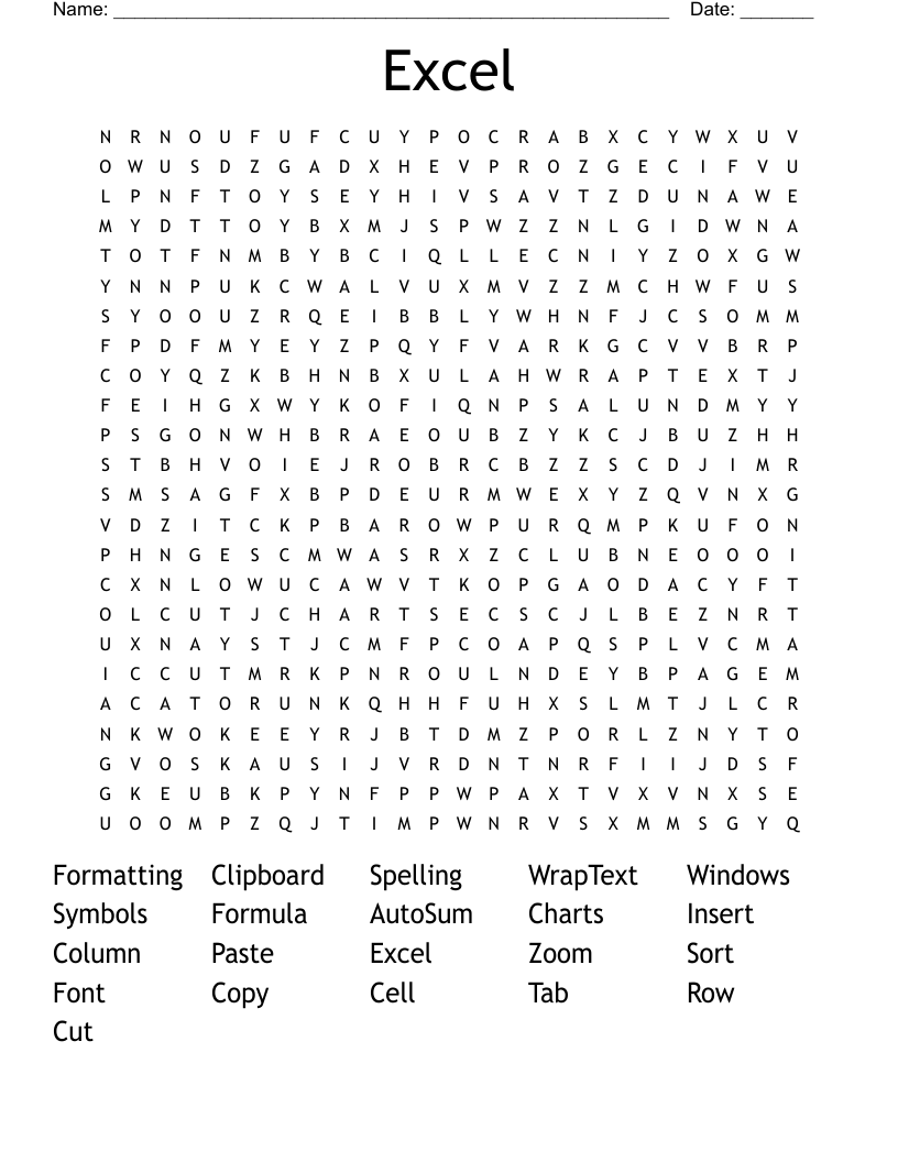 Excel Word Search