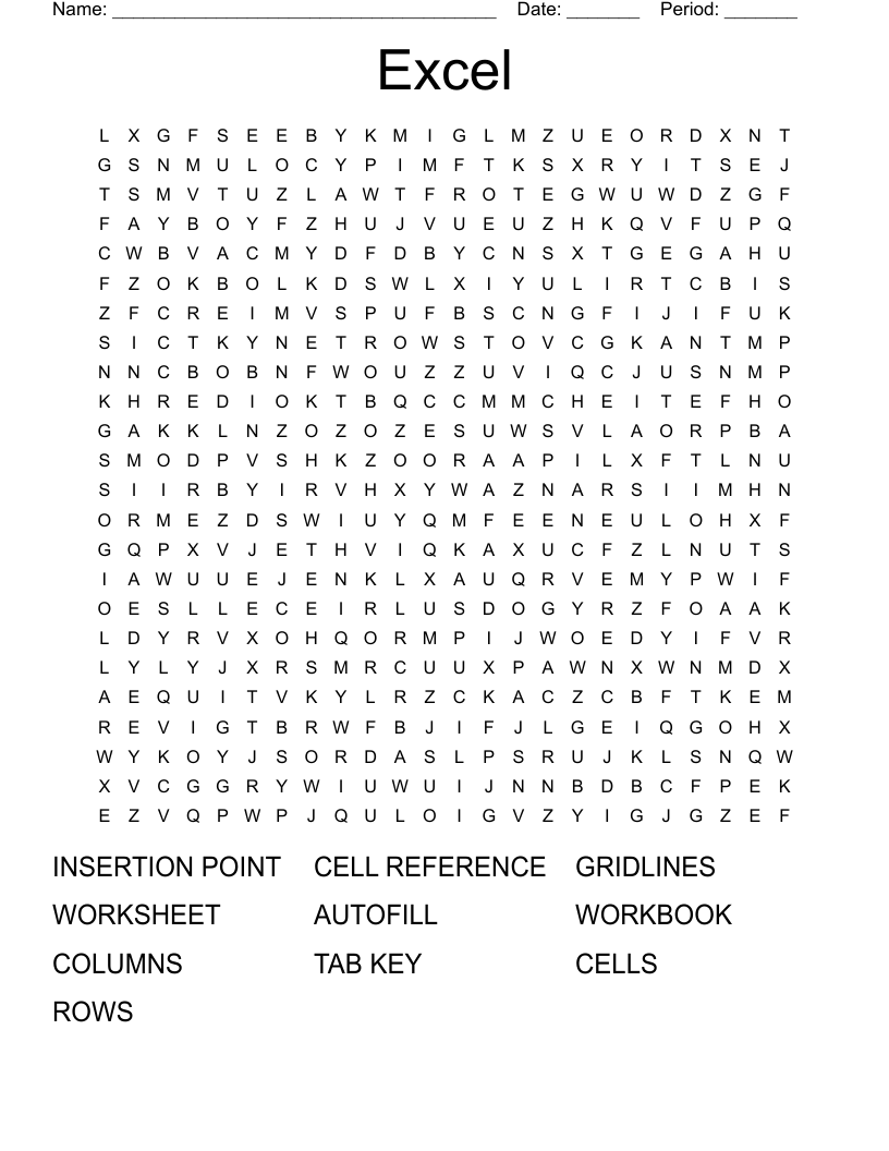 Excel Word Search
