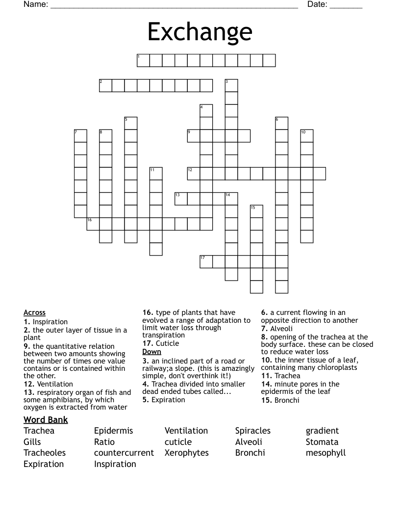 Exchange Crossword
