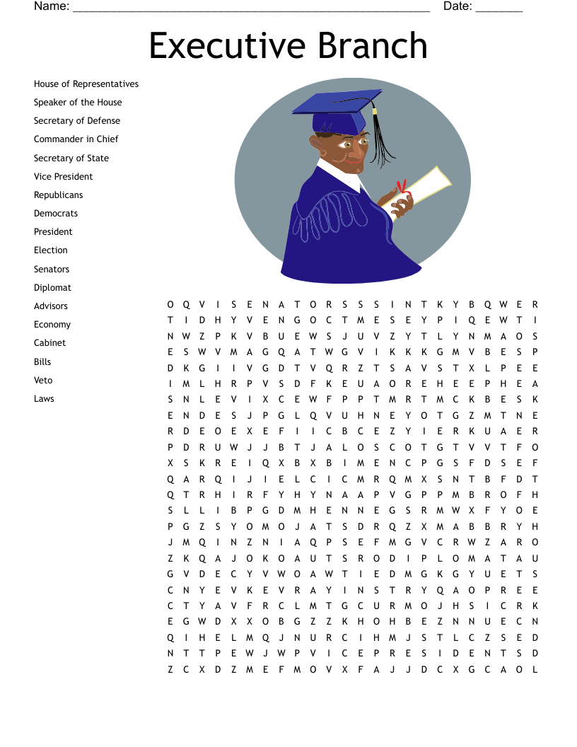Executive Branch Word Search