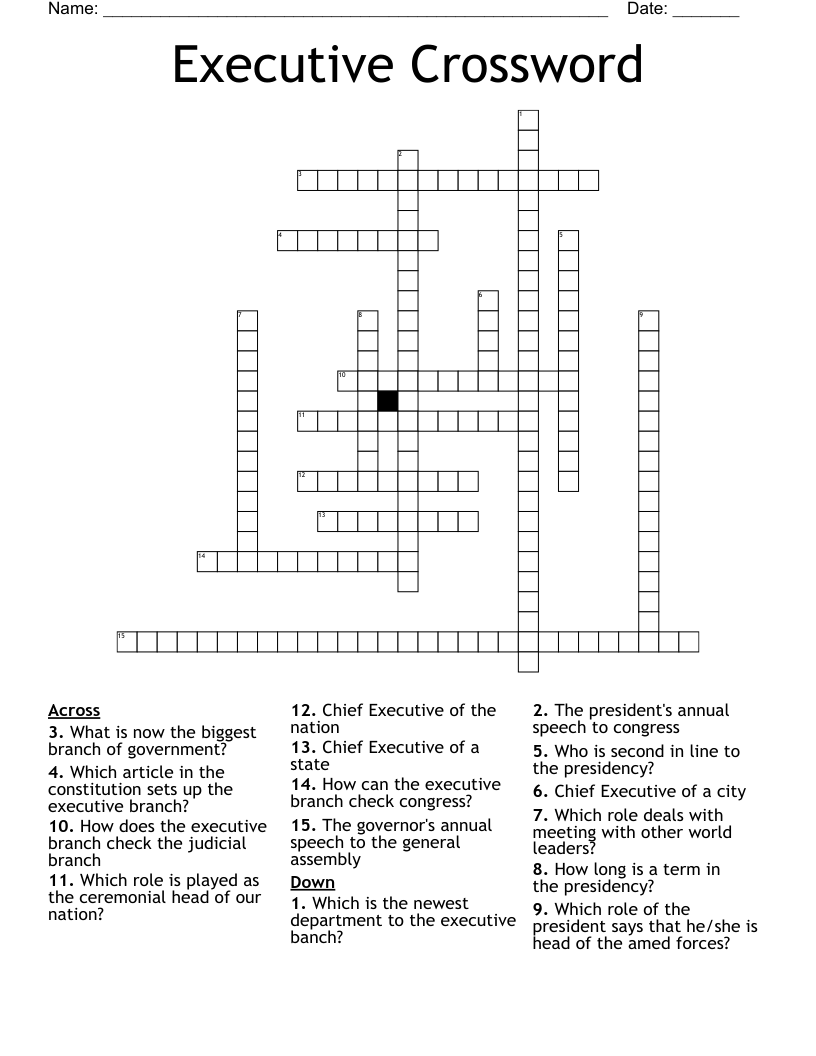 Executive Crossword