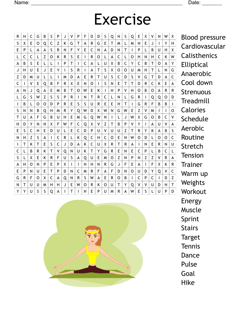 Exercise Word Search