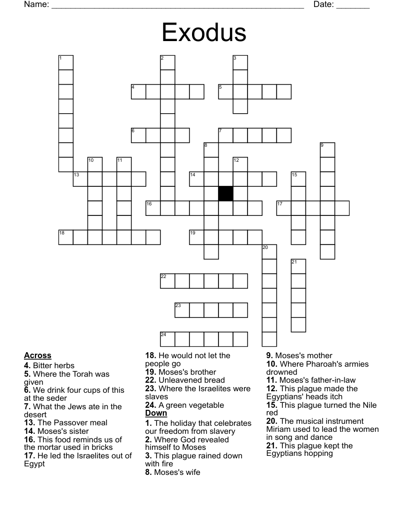 Exodus Crossword