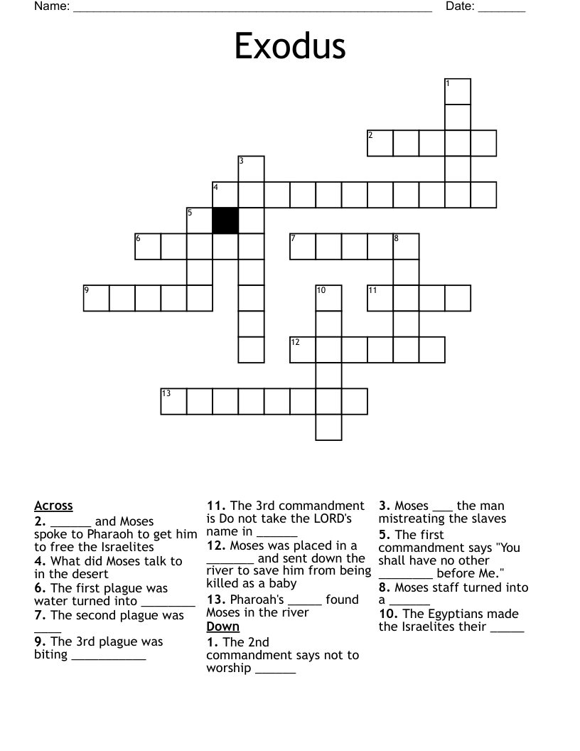 Exodus Crossword