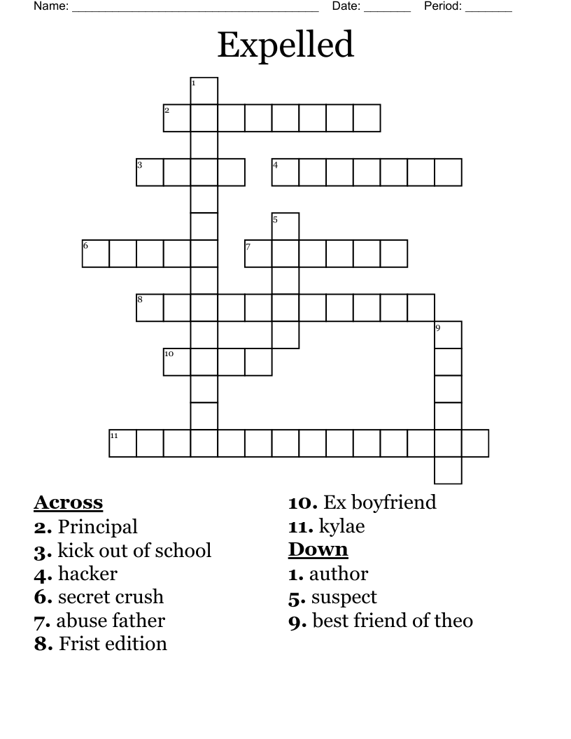 Expelled Crossword